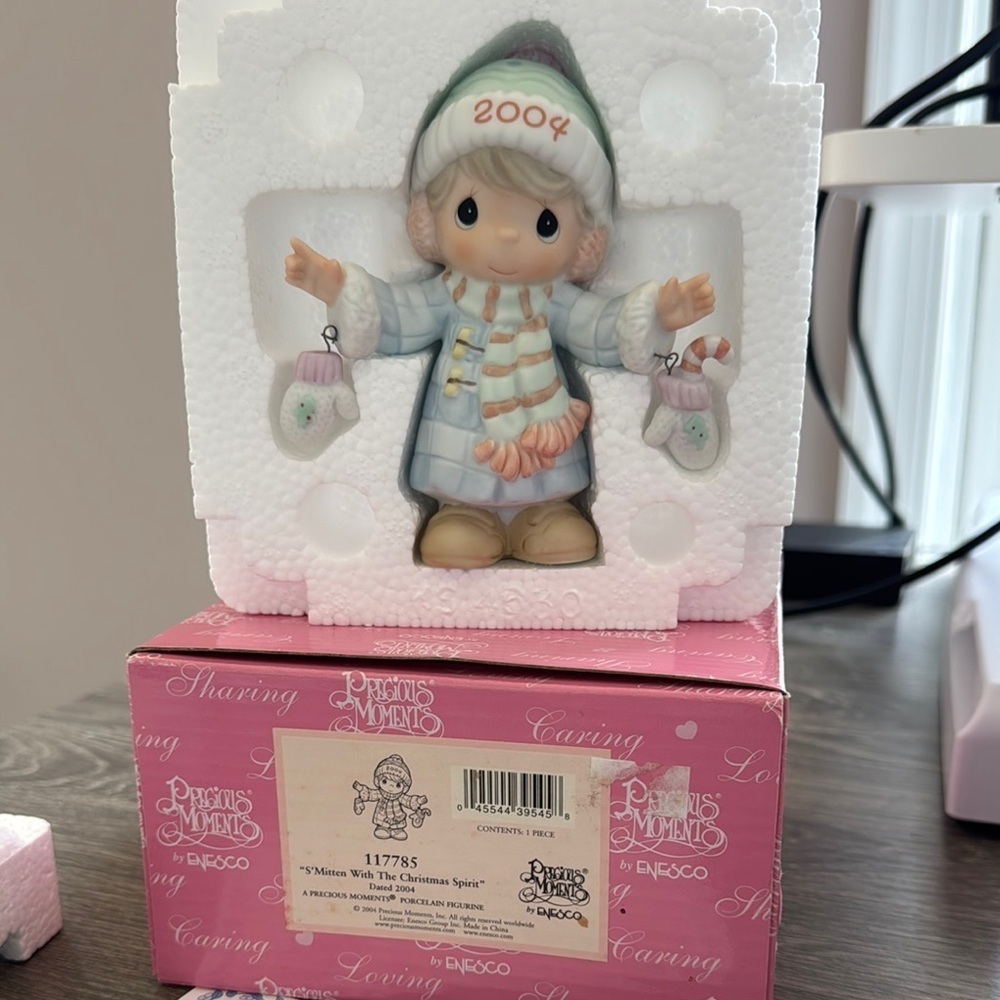 Precious Moments Cream and Pink Decor Accent Figurine